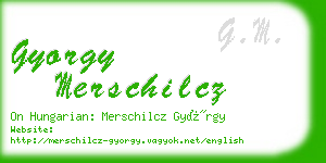 gyorgy merschilcz business card